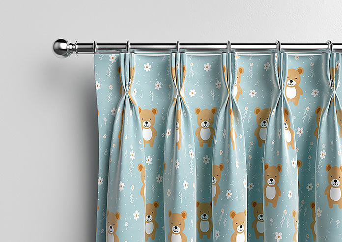 Teddy Trails, Baby Blue - Made to Measure Curtains - Image 11